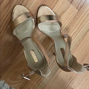 Top shop Rose gold heels with ankle strap